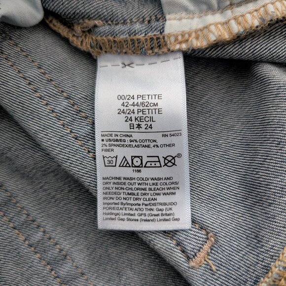 Gap True Skinny Sky High rise jeans indigo size 24 petite - Picture 14 of 16